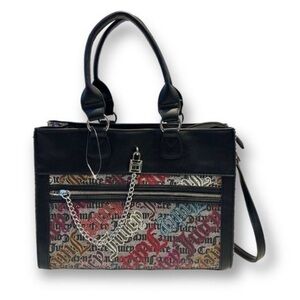 Juicy Couture Black with Vibrant Print Handbag NWT